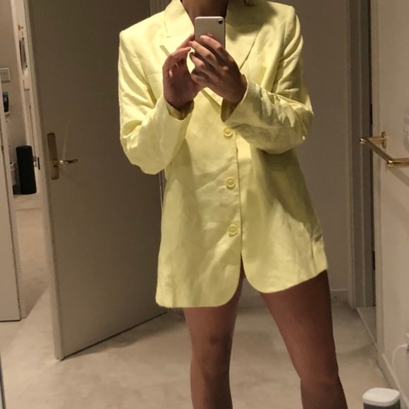 SOLD - & OTHER STORIES Oversized Linen Blazer 10 - Picture 3 of 7